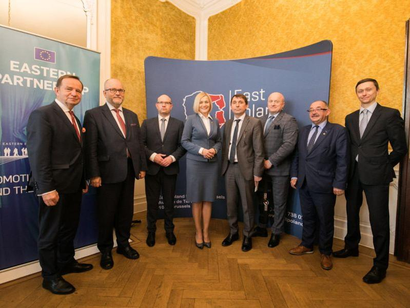 Konferencja w Brukseli z udziałem marszałków. Fot. Dom Polski Wschodniej w Brukseli 