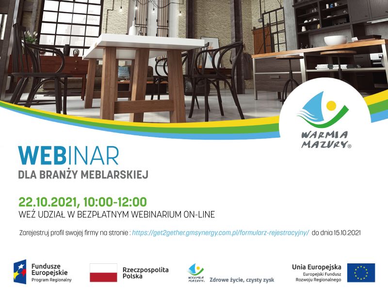 Plakat webinarium dla branży drzewnej 