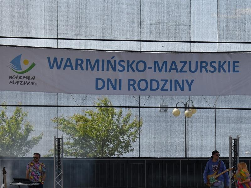 Plansza z napisem Warmińsko-Mazurskie Dni Rodziny 