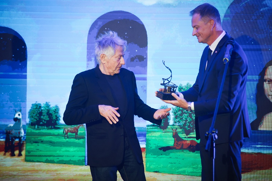 Marszałek Marcin Kuchciński (z prawej) z Romanem Polańskim 