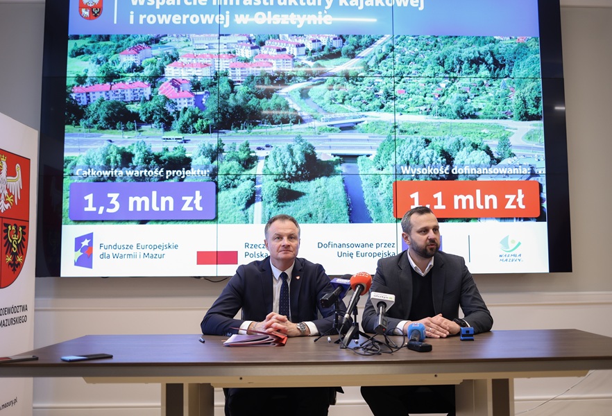 Marszałek województwa Marcin Kuchciński i prezydent Olsztyna Robert Szewczyk 