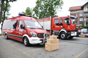 Przekazanie sprzętu strażakom w Ostródzie 