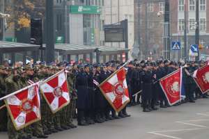 Uczestnicy wojewódzkich obchodów Święta Niepodległości 