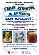 Plakaty przedstawiające wydarzenia w ferie w jednostkach kultury